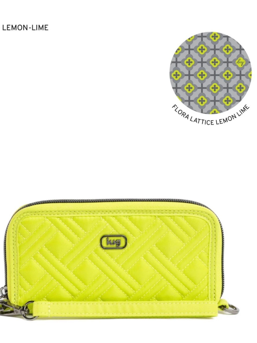Lug Whirly RFID Wristlet Wallet Lemon Lime